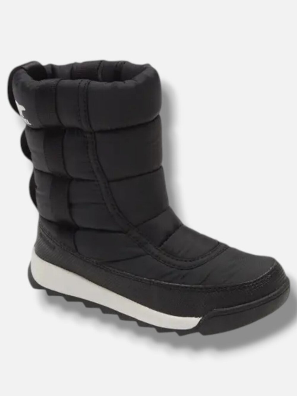 SOREL Kid's Black Whitney II Puffy Waterproof Boot Size 8